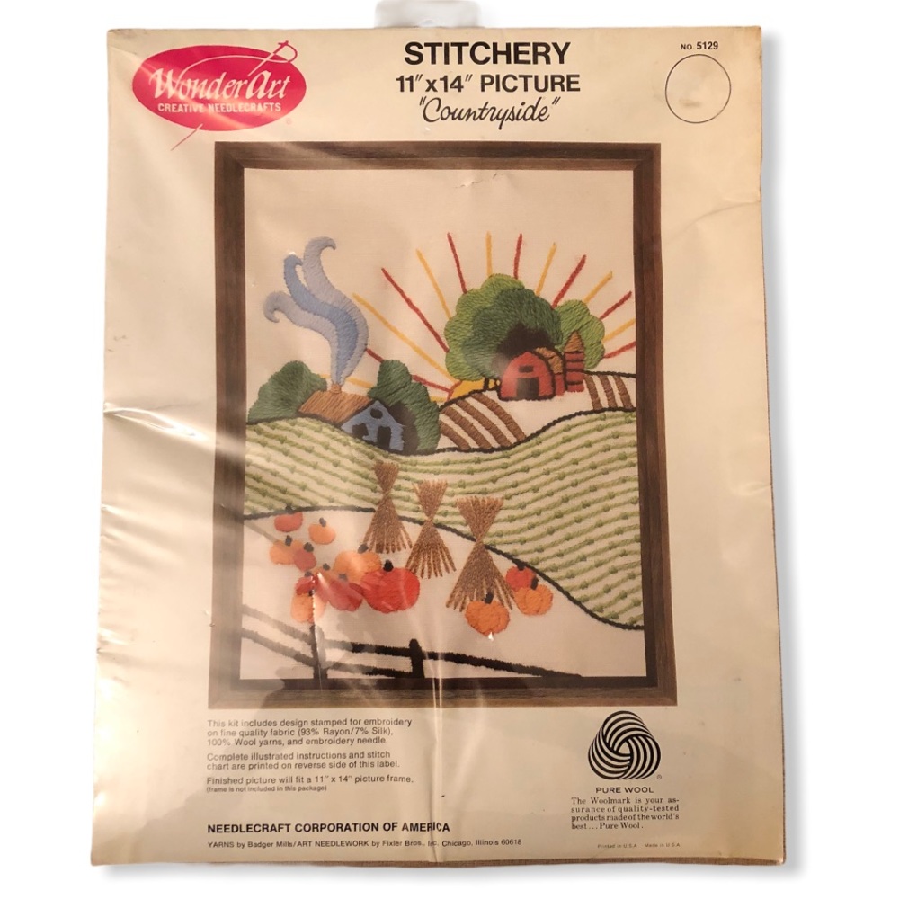 Stitchery Cross Stitch DIY Art Yarn Craft